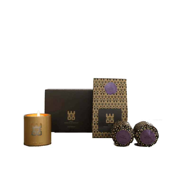 WOO Refillable Scented Candle Set -  Gold