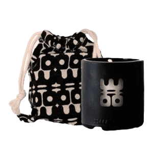 WOO Sustainable Scented Candle |  Upcycled Vodka Bottle | Black | 25 Hr Burn Time