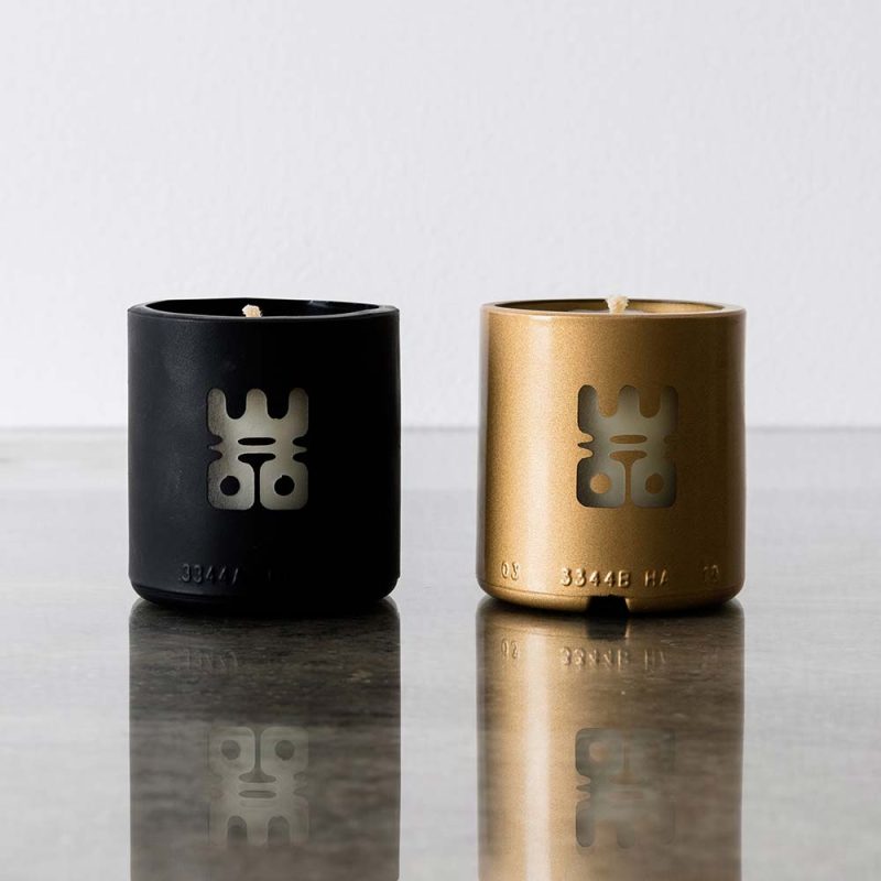 WOO lucky candle black and gold small